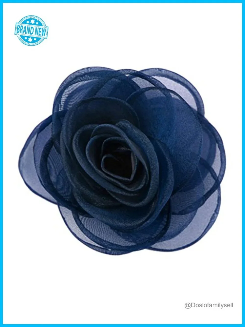 Rose Flower Hair Clip and Brooch Pin, Alligator Clip, Alloy Metal, Floral